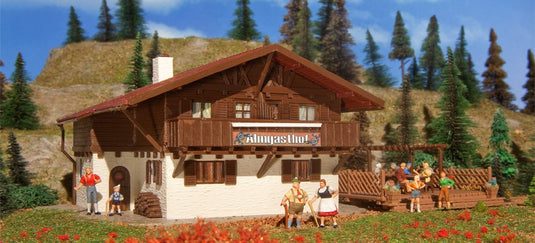 HOゲージ 鉄道模型 Vollmer フォルマー アルプスの宿 ウッドテラス付 Alp Inn wooden terrace
