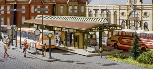 HOゲージ 鉄道模型 Vollmer/フォルマー バス停 屋根付 Bus station covered