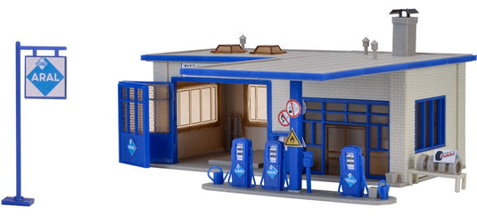 HOゲージ 鉄道模型 Vollmer/フォルマー Aralガソリンスタンドキット Aral petrol station kit