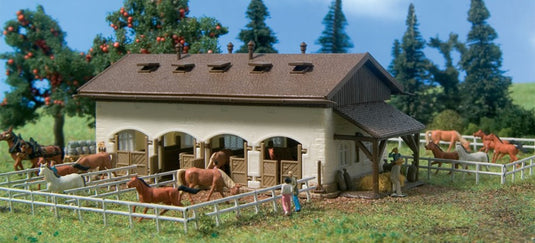 Nゲージ 鉄道模型 Vollmer フォルマー horse stable with horses kit