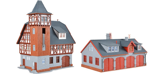Nゲージ 鉄道模型 Vollmer フォルマー 消防署 5庫 Fire station five station