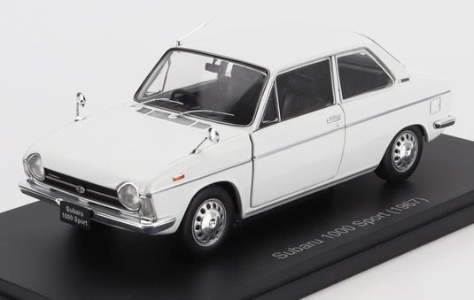 SUBARUスバル 1000 スポーツ 1967 ホワイト HACHETTE-JAPANESE-CAR-COLLECTION / EDICOLA 1/24 ミニカー