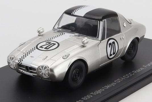TOYOTAトヨタ 800 スポーツ GTI N 20 船橋サーキット 1965 浮谷東次郎 シルバーホワイト HACHETTE-JAPANESE-CAR-COLLECTION / EDICOLA 1/24 ミニカー