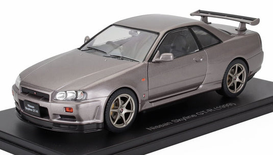 NISSANニッサン SKYLINEスカイライン GT R (R34) COUPEクーペ 1999 グレーメタリック HACHETTE-JAPANESE-CAR-COLLECTION / EDICOLA 1/24 ミニカー