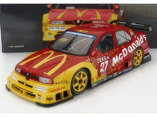 ALFA ROMEO 155 V6 TI McDONALD'S N 27 DTM ITC RACE THUNDER HELSINKI 1995 M.ALEN RED YELLOW/WERK83 1/18ミニカー