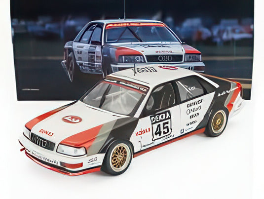 AUDI クワトロ V8 チーム SCHMIDT MOTORSPORT TECHNIK N 45 DTM シーズン 1990 ヴァルター・レール ホワイト グレー レッド/ Werk83 1/18 ミニカー