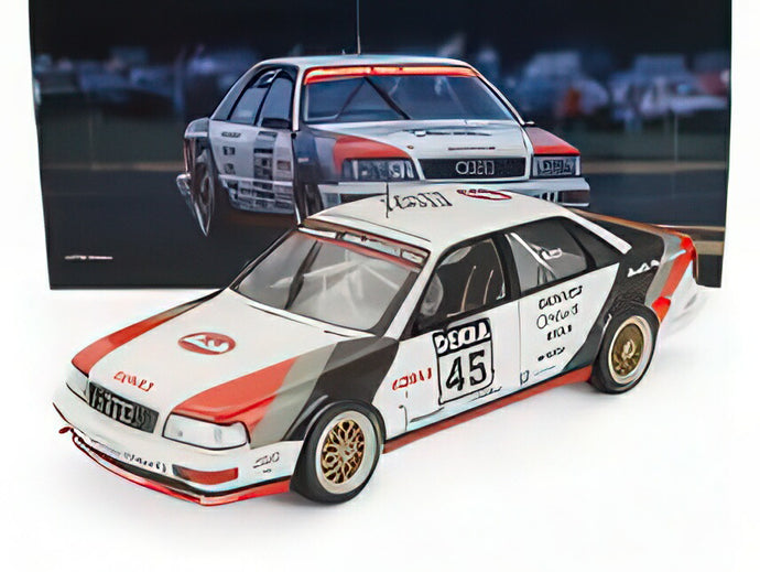 AUDI  QUATTRO V8 TEAM SCHMIDT MOTORSPORT TECHNIK N 45 DTM SEASON 1990 WALTER ROHRL  WHITE GREY RED/Werk83 1/18ミニカー