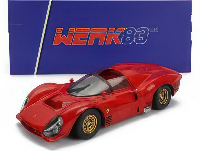 FERRARI 330 P3 4.0L V12 SPIDER PLAIN BODY VERSION OPEN ROOF 1966 RED/WERK83 1/18ミニカー
