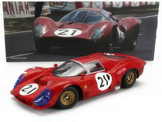 FERRARI 330 P3 4.0L V12 COUPE TEAM FERRARI SEFAC N 21 24h LE MANS 1966 LORENZO BANDINI JEAN GUICHET RED/WERK83 1/18ミニカー
