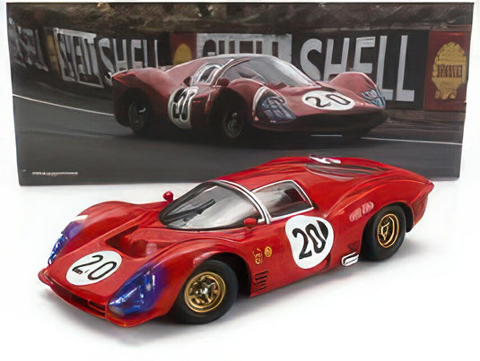 FERRARI 330 P3 4.0L V12 COUPE TEAM FERRARI SEFAC N 20 24h LE MANS 1966 LUDOVICO SCARFIOTTI MIKE PARKES RED/WERK83 1/18ミニカー