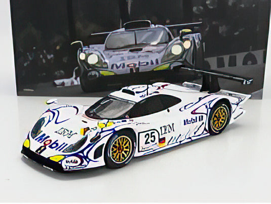 PORSCHE 911 GT1 98 3.2L TURBO TEAM PORSCHE AG MOBIL 1 N 25 2nd 24h LE MANS 1998 UWE ALZEN JORG MULLER BOB WOLLEK WHITE BLUE RED/Werk83 1/18ミニカー