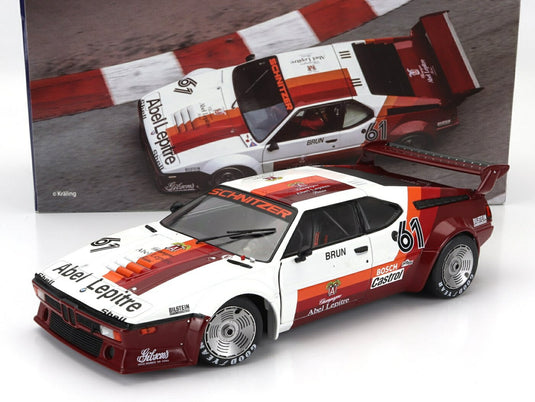 BMW M1 M88 3.5L 1980 No.61 PROCAR SERIES MONACO RACE WALTER BRUN レッド ホワイト / Werk83 1/18 ミニカー