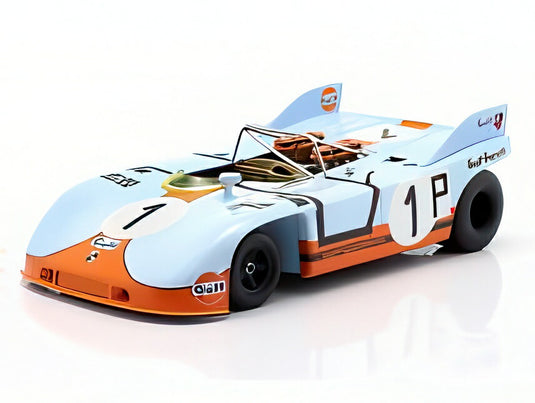 【予約】PORSCHE 908/3 スパイダー GULF No.1 ニュルブルクリンク1000km 1971 P.RODRIGUEZ/J.SIFFERT ライトブルー/オレンジ/ Werk83 1/18 ミニカー
