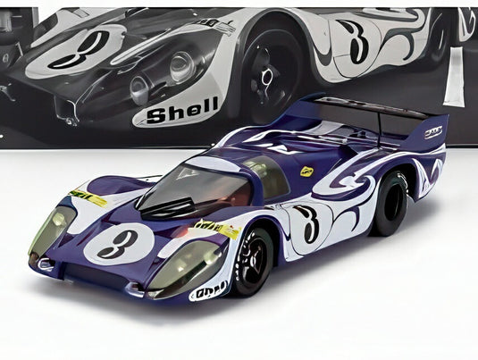 PORSCHE 917 ロングテール ヒッピー 練習仕様 3号車 ルマン24時間 1970 G.Larrousse W.Kauhsen パープルホワイト/ Werk83 1/18 ミニカー