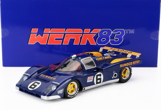 【予約】FERRARIフェラーリ 512M チーム PENSKE SUNOCO N 6 3位 デイトナ 24時間 1971 ブルー / WERK83 1/18 ミニカー