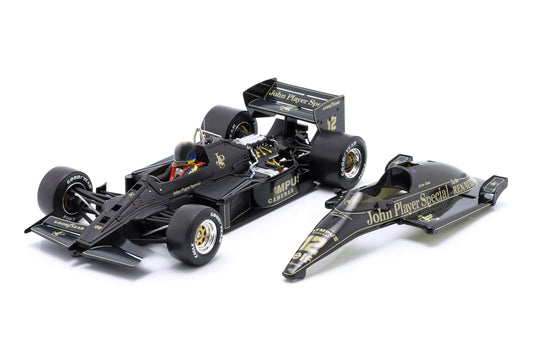 【予約】LOTUS F1 97T ルノー ターボ TEAM LOTUS JPS #12 モナコGP 1985 アイルトン・セナ エンジンディテール付き ブラック/ゴールド / Werk83 1/18 ミニカー