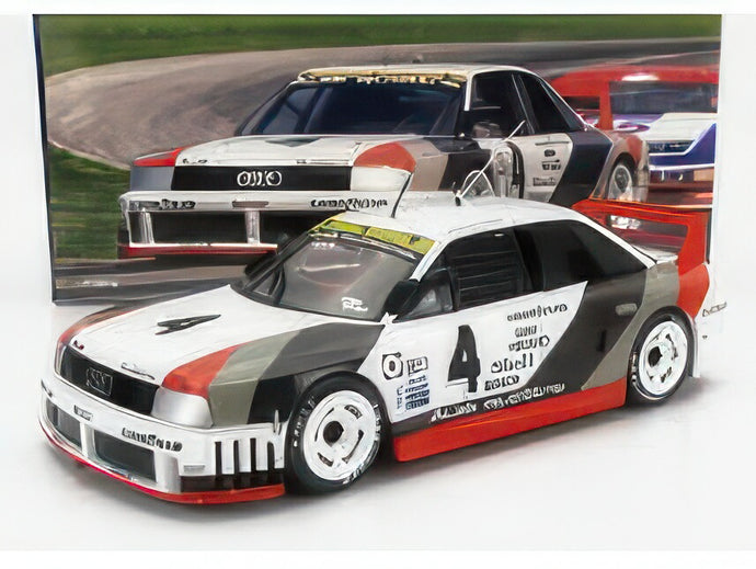 AUDI 90 QUATTRO TEAM AUDI SPORT N 4 2nd PORTLAND IMSA 1989 HANS JOACHIM STUCK WHITE GREY RED/WERK83 1/18ミニカー