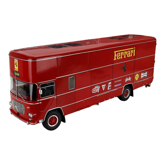 【予約】 OM FIAT 150 ROLFO トラック チーム Scuderia Ferrariフェラーリ カーキャリア 24時間ルマン 70年代バージョン 1966 / Werk83 1/18 ミニカー トラック模型