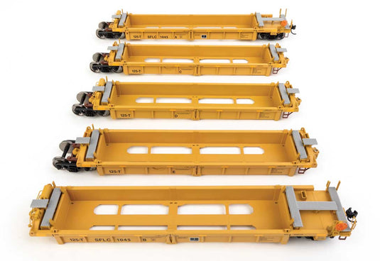 Thrall 5ユニット 40フィート ウェルカー 更新車 BNSF サンタフェ・リーシング SFLC