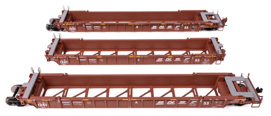 NSC 53フィート 3両連接ウェルカー BNSF鉄道
