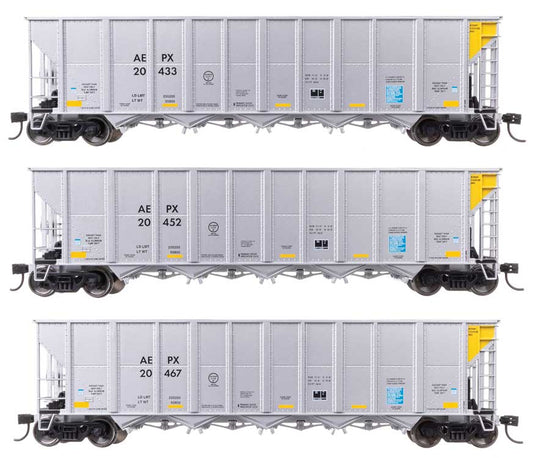 50フィート RD-4 ホッパー車 3両セット 完成品 アメリカン・エレクトリック・パワー AEPX
