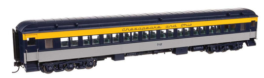 チェサピーク＆オハイオ鉄道 85フィート プルマン製 ヘビーウェイト ペアドウィンドウ客車 完成品 (トライカラー)