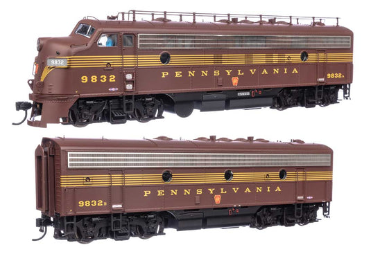 EMD FP7 & F7B ディーゼル機関車 ペンシルバニア鉄道 EFP-15 #9832A, EH-15 #9832B (トスカーナ 5ストライプ) スタンダードDC / Walthers HOゲージ 鉄道模型 外国鉄道