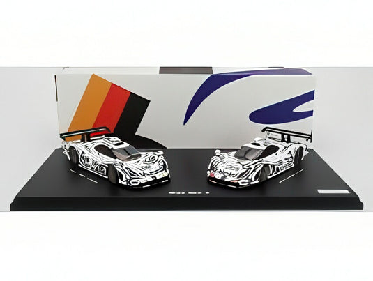 PORSCHE 911 GT1-98 2台セット No.26 No.25 1998 ルマン24時間 優勝＆2位 ホワイト ブルー レッド/ Spark 1/43 500台限定ミニカー