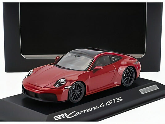 Porsche 911 Carrera 4 GTS クーペ Type 992.2 2024 カーマインレッド/ MINICHAMPS 1/43 ポルシェディーラーモデルミニカー