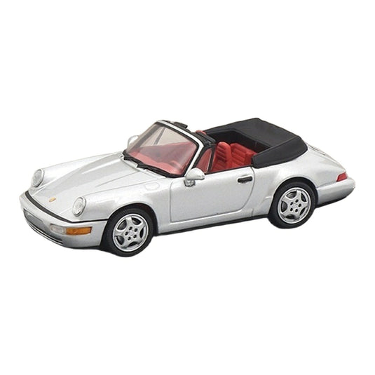 Porsche 911 (964) Carrera Cabrio silber Minichamps 1:43 WAP02003897 ポルシェディーラーモデル