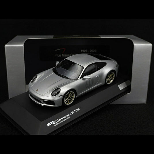 Porsche 911 Carrera GTS Type 992 ルマン100周年エディション 2023 シルバー/ Spark 1/43 ポルシェディーラーモデルミニカー