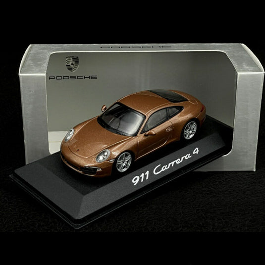 Porsche 911 Type 991 Carrera 4 2012 コニャック メタリック/ MINICHAMPS 1/43 ポルシェディーラーモデルミニカー