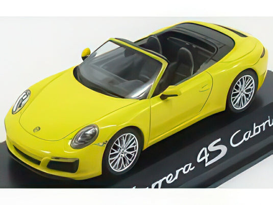 PORSCHE 911 991 4S カブリオレ 2015 イエロー/ HERPA 1/43 ミニカー