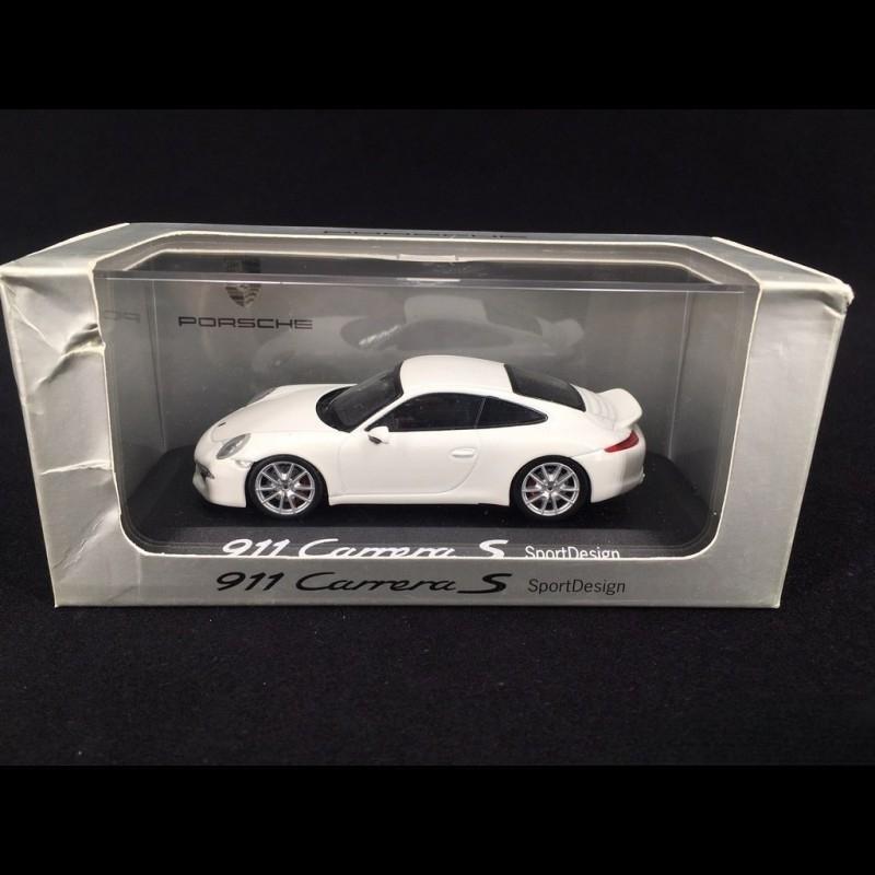 ギャラリービューアに画像をロードする, Porsche 911 991型 カレラS スポーツデザイン ホワイト/Minichamps 1/43ミニカー ポルシェ特注
