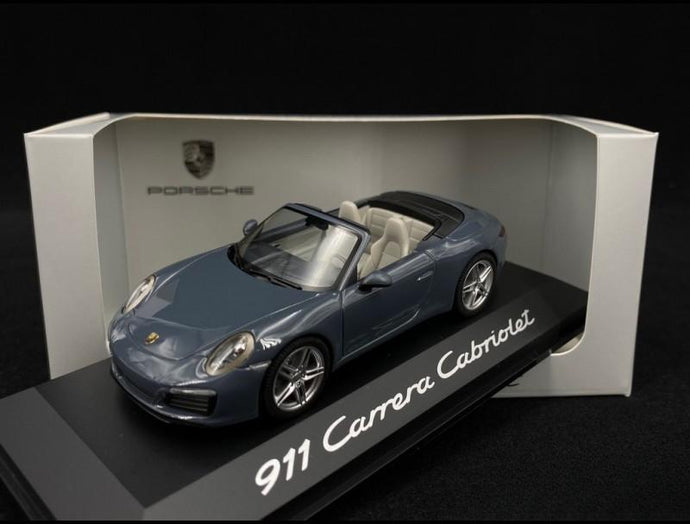 Porscheポルシェディーラーモデル 911 type 991 Carrera Cabriolet 2015 Mk 2 graphite blue 1/43 Herpa