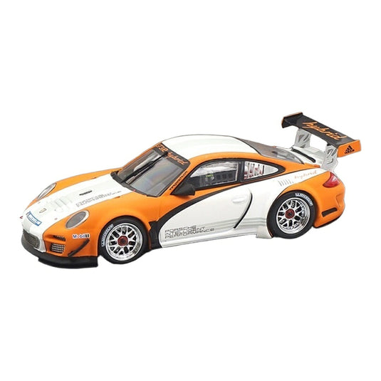 Porscheポルシェ 911 997 II GT3 R ハイブリッド オレンジ/ホワイト ポルシェディーラーモデル / MINICHAMPS 1/43 ミニカー