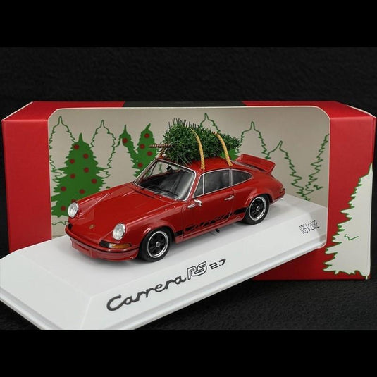 Porsche 911 カレラ RS 2.7 1973年モデル バイアレッド クリスマスツリー付き/Spark 1/43ミニカー ポルシェ特注