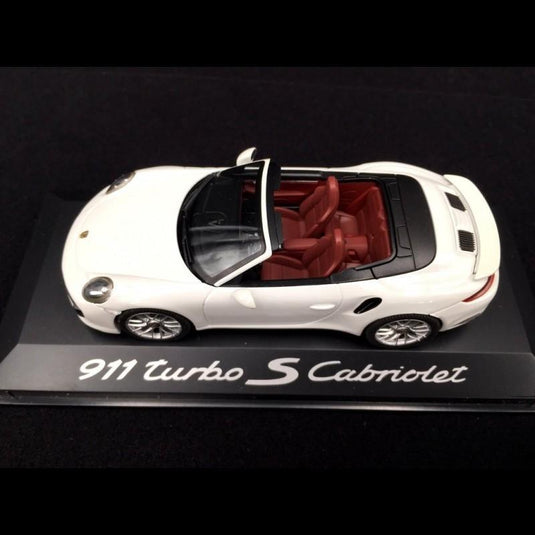 Porsche 911 991型 ターボS カブリオレ 2016年モデル ホワイト/Herpa 1/43ミニカー ポルシェ特注