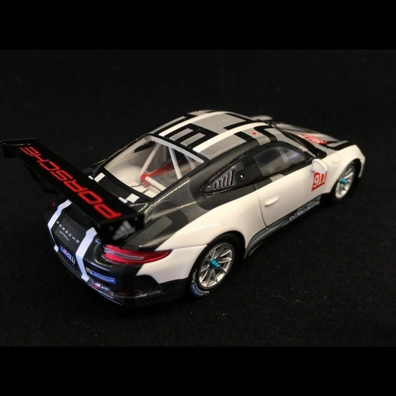 ギャラリービューアに画像をロードする, Porsche 911 991型 GT3カップ 2017年モデル ホワイト/グレー/ブラック/Spark 1/43ミニカー ポルシェ特注
