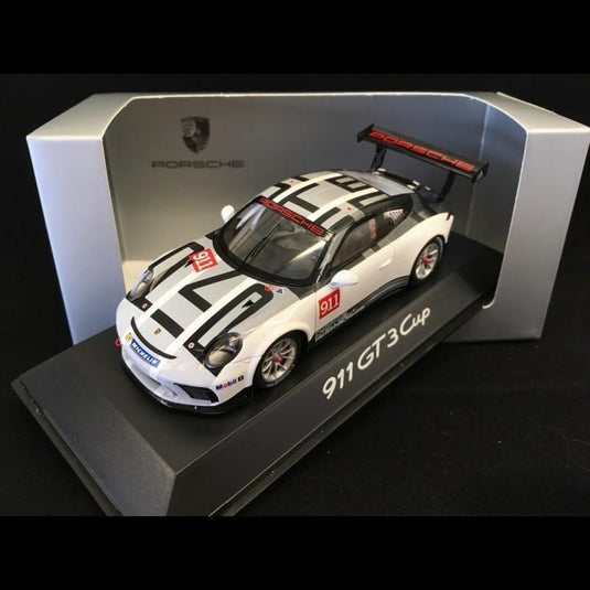 Porsche 911 991型 GT3カップ 2017年モデル ホワイト/グレー/ブラック/Spark 1/43ミニカー ポルシェ特注