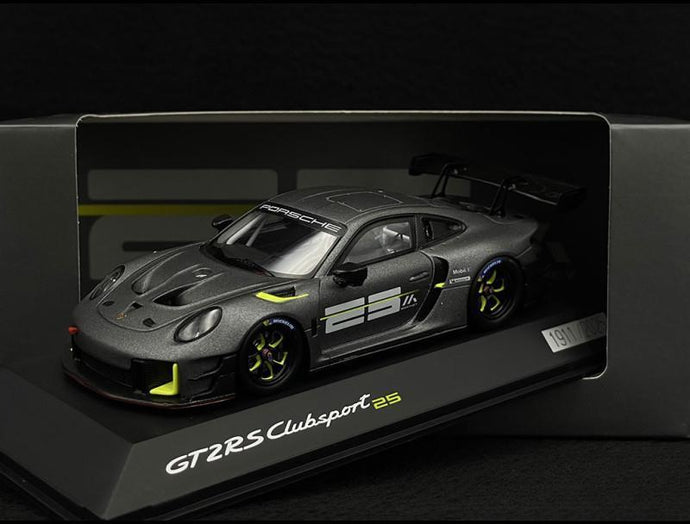 Porscheポルシェディーラーモデル 911 GT2 RS Clubsport 25 Type 991.2 2021 Matte grey / Grello touch 1/43 Spark