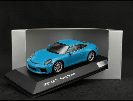 Porscheポルシェディーラーモデル 911 GT3 type 991 Touring Package 2017 Miami blue 1/43 Spark