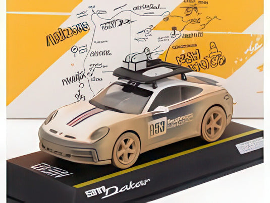 PORSCHE 911 992 ダカール N 953 アヘッド クーペ 2024 ホワイト ブルー レッド/ Spark 1/43 2025台限定ミニカー