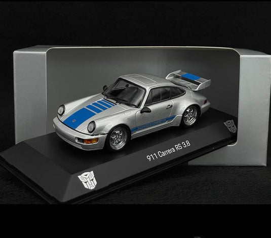 Porscheポルシェディーラーモデル 911 Carrera RS 3.8 Type 964 Transformers Mirage Silver 1/43 Spark