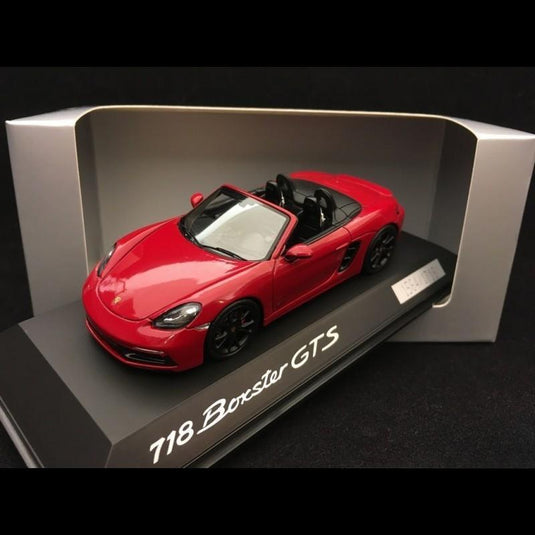 Porsche 718 ボクスター GTS 982型 2017年モデル カーミンレッド/Spark 1/43ミニカー ポルシェ特注