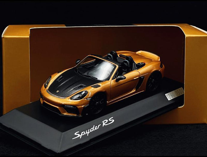 Porscheポルシェディーラーモデル 718 Spyder RS Type 982 2024 Nordic Gold Metallic 1/43 Spark