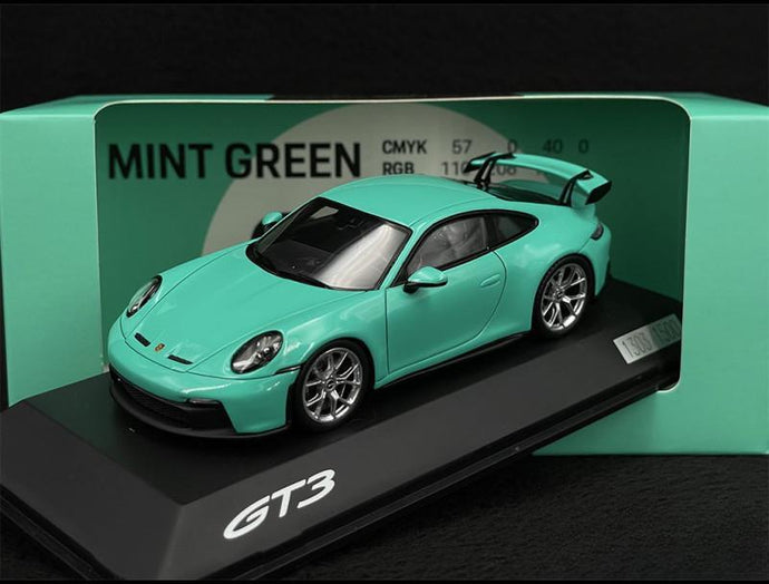 Porscheポルシェディーラーモデル 911 GT3 Type 992 2022 Mint Green 1/43 Spark