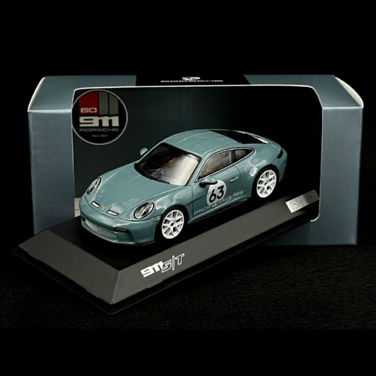 Porsche 911 S/T Type 992 2023 ショアブルー メタリック/ Spark 1/43 ポルシェディーラーモデルミニカー