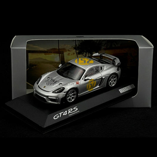 Porsche 718 Cayman GT4 RS Type 982 パナメリカーナ No152 2023 シルバー/ Spark 1/43 ポルシェディーラーモデルミニカー