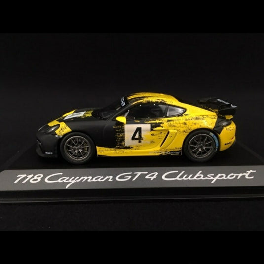 Porsche 718 Cayman GT4 Clubsport 2019 No4/ MINICHAMPS 1/43 ポルシェディーラーモデルミニカー